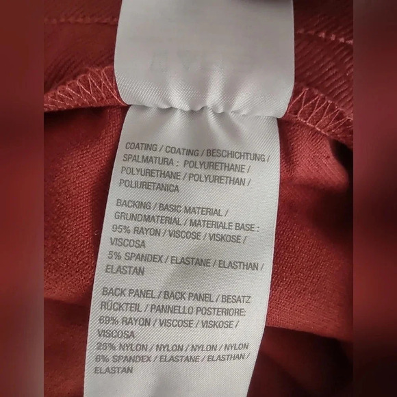 Jason Wu faux leather burnt orange pull-on pants women's size Medium sli… - Picture 8 of 11